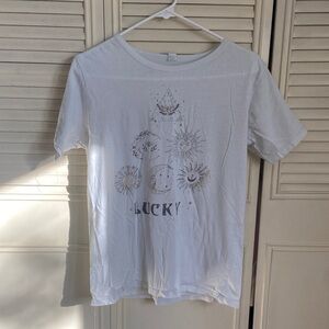 White Graphic Kids T-Shirt